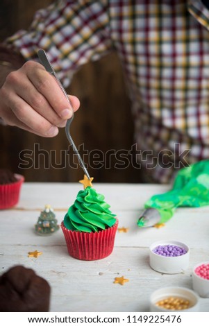 Similar – Image, Stock Photo cupcake christmas tree