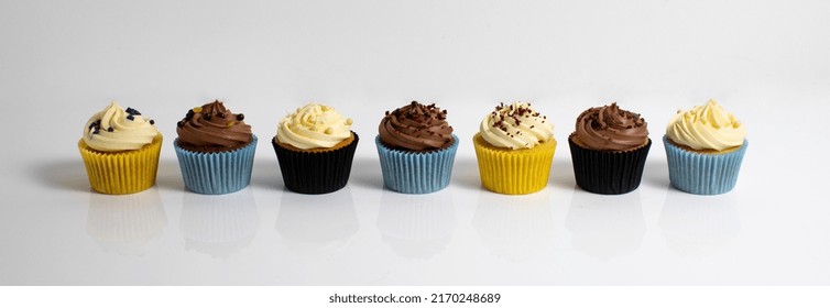 Cupcakes displayed on white backgrounds.

Floral, colourful, boxed, chocolate and designer cupcakes.
 - Powered by Shutterstock