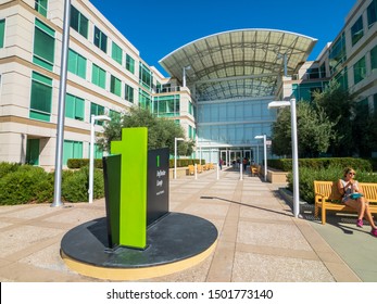 Cupertino, USA - September 10, 2018: Apple Headquarters Campus In Silicone Valley, Infinity Loop One