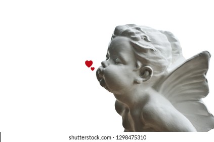 Cupid Cupids And Hearts On A White Background