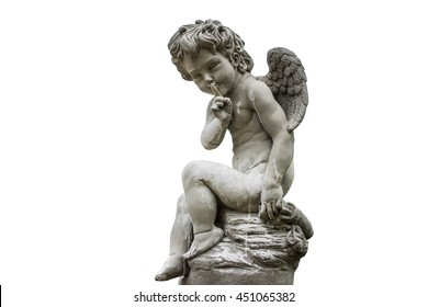 cupid of love statue isolated