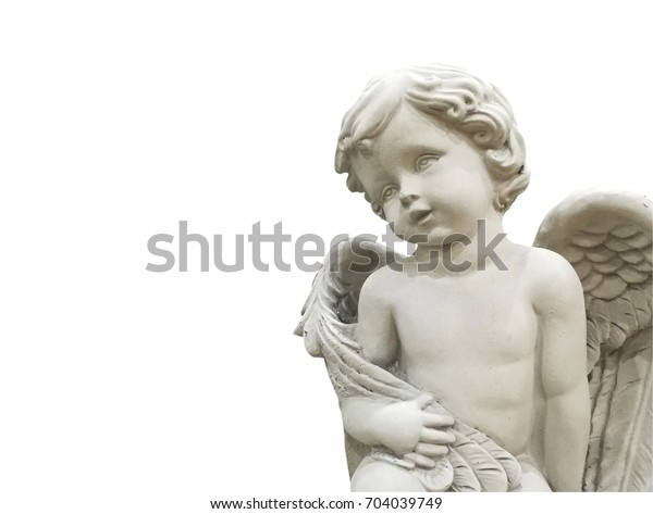 Cupid Statue Decorated On White Background Stock Photo 704039749 ...