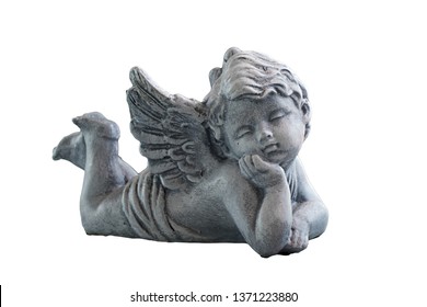 Cupid Statue Lying Angel Statue Lying Stock Photo (Edit Now) 1371223880 ...