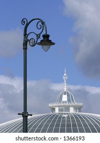 The Cupola Of The Kibble Palace And A Glasgow Lamp Post