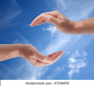Cupped hands