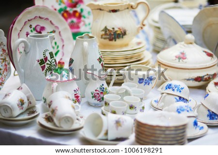 Similar – Crockery at the flea market