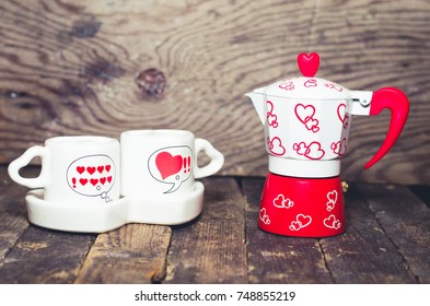 cups of lovers, coffee