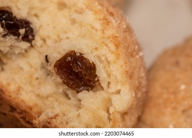 Curd Cake With Raisins. Macro Shot