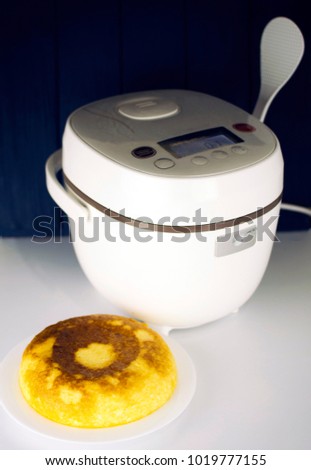 curd casserole baked in a multivariate