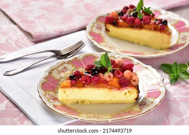 Curd Cheese Cake With Summer Berries