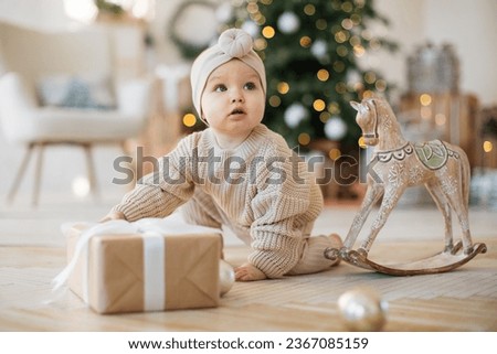 Similar – Image, Stock Photo Cute and curious horse