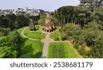 Curitiba Parana. Ukrainian Memorial At Curitiba In Parana Brazil. Gardening Landscape. Touristic Attraction. Urban Park. Ukrainian Memorial At Curitiba In Parana Brazil. Forest Trees Scene.