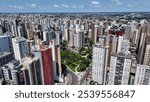 Curitiba Skyline At Curitiba In Parana Brazil. Highrise Buildings. Downtown District. Cityscape Landscape. Curitiba Skyline At Curitiba In Parana Brazil. City Traffic Scene. Parana Brazil.