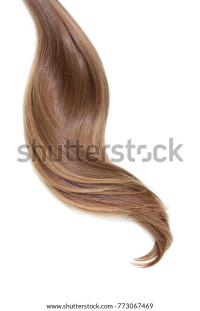 Curl of natural hair\
on white background