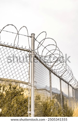 Curled Barbed Wire High Security Fencing No Trespassing