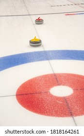 Curling Game In Curling Arena