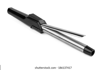 Curling Iron On A  White Background