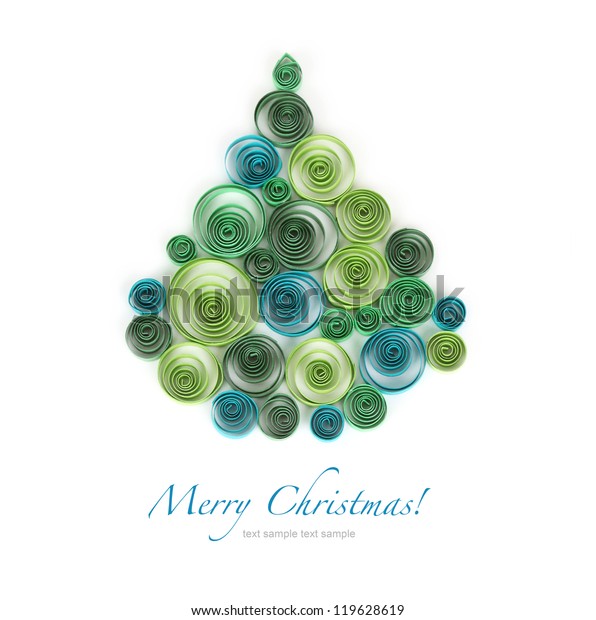 Curling Paper Christmas Tree Stock Photo (Edit Now) 119628619