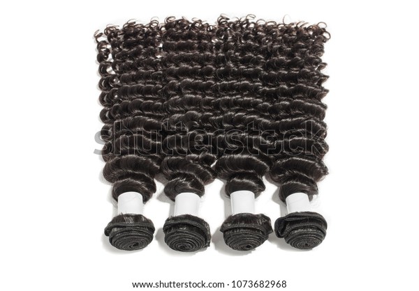 Curly Black Human Hair Weaves Extensions Stock Photo Edit Now