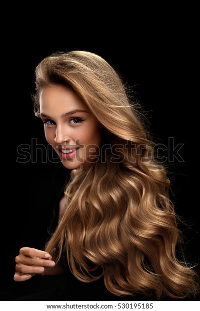 Curly Blonde Hair Beauty Model Girl Stock Photo Edit Now 530195185