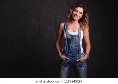 Jeans Jumpsuit Images Stock Photos Vectors Shutterstock