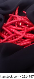 Curly Red Chili. The Color Is Bright Red But The Taste Is Not Too Spicy

