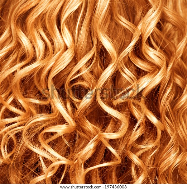 Curly Red Hair Closeup Wavy Blond Stock Photo Edit Now 197436008