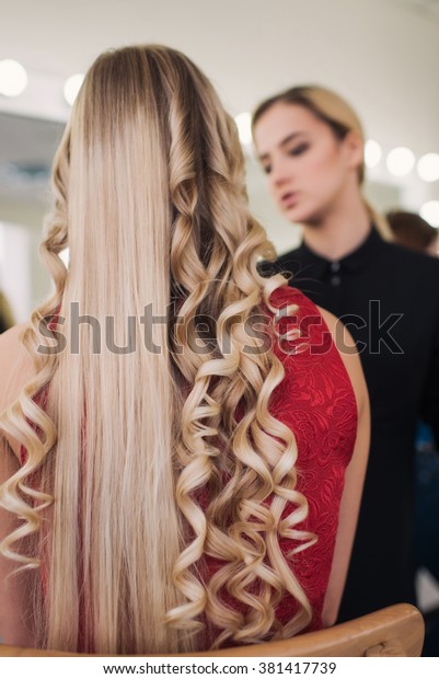 Curly Straight Hair Stock Photo Edit Now 381417739