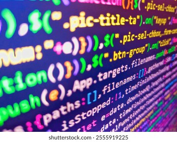 Currency exchange rates. Abstract background for search job. Stock market graph and ticker with blue screen for stock exchange analysis. Binary code superimposed on a circuit board. Blue color. - Powered by Shutterstock - Get 15% off with code: PIKWIZARD15
