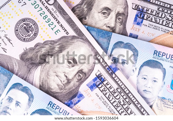 Currency War Us Dollar Philippine Peso Stock Photo Edit Now 1593036604