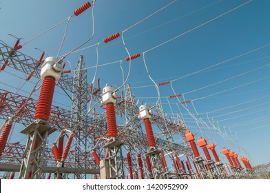 Current Transformers, Potential Transformers In Electric Power Substatation.