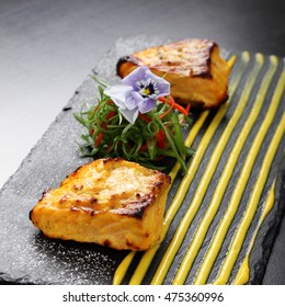 curried Indian fish tikka tandoori appetizer