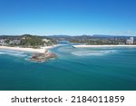 Currumbin Rock Beach - Gold Coast - Queensland  - Australia - Aerial 