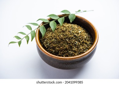 Curry leaves powder or Karivepaku or karuveppilai podi