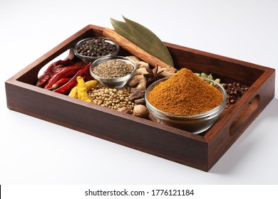 Curry Masala Powder with ingredients for curry masala, Indian spice. Selective focus - Powered by Shutterstock