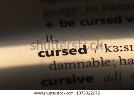 cursed word in a dictionary. cursed concept