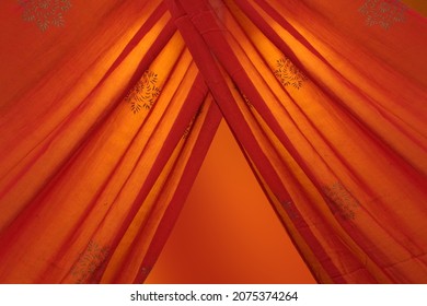 Curtain Background - Red and Orange 