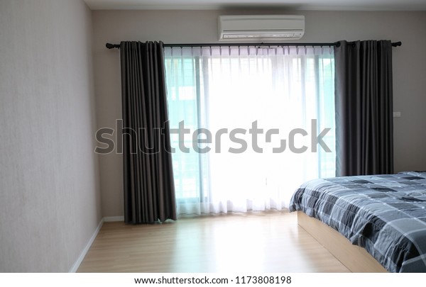 Curtain Bedroom Air Conditioner Stock Photo Edit Now