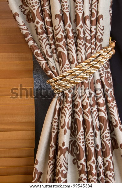 Curtain Hold Back By Tassel Stock Photo Edit Now 99545384
