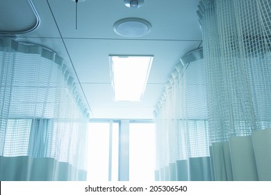 Curtain Of A Hospital Room