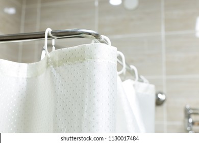 A Curtain. Shower Or Bath