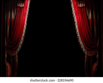 Curtain with space for copy