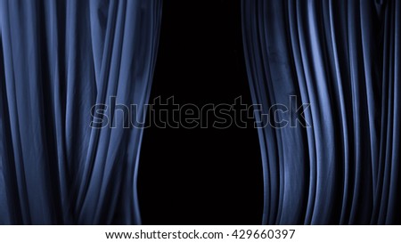 curtain in a theater of blue