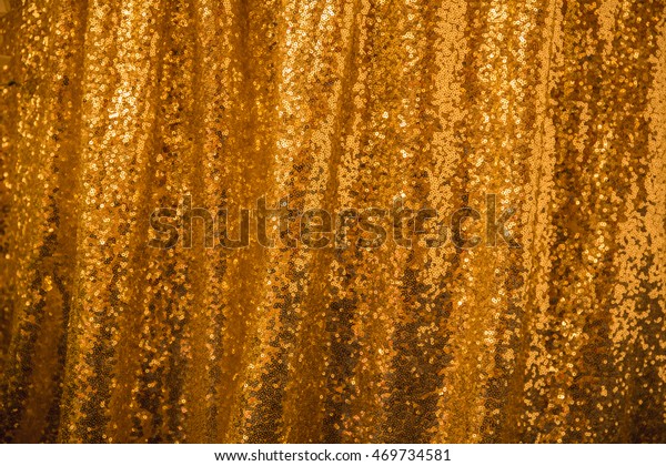 Curtain Wedding Background Gold Glitter Closeup Stock Photo 469734581 ...