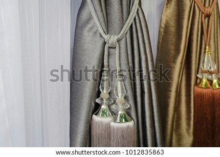 Curtains Tassel Interior Luxury House Stock Photo Edit Now