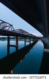 Curve Leading Line On Iron Cove Bridge, Sydney, Australia.