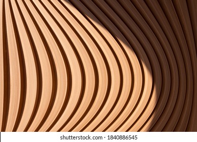 Curve Line Of Wood In Detail Building Abstract Architecture Background