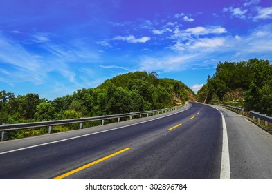curve road in various of contour with clear sky - Shutterstock ID 302896784