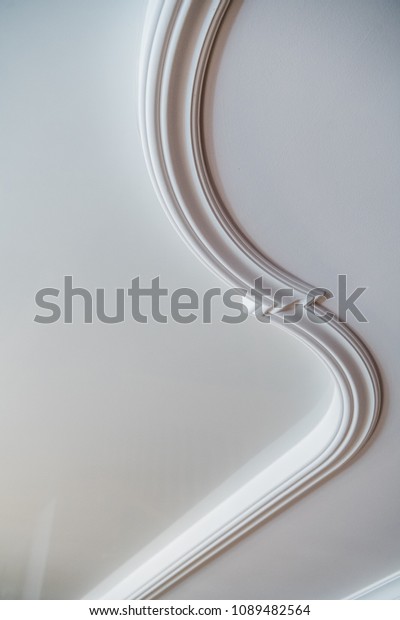 Curved Decorative Clay Stucco Relief Molding Royalty Free Stock