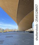 Curved exterior of the Oodi Library in Helsinki